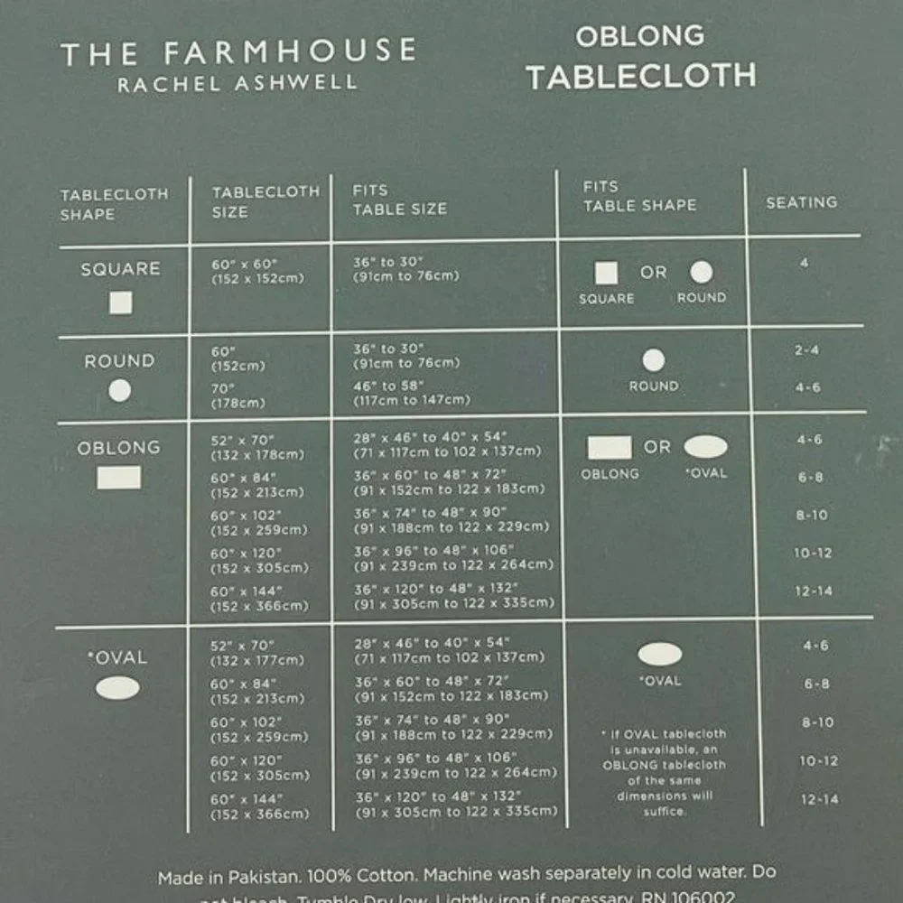 Rachel Ashwell The Farmhouse Floral Tablecloth 60x84 Oblong Ivory Burgundy Gold